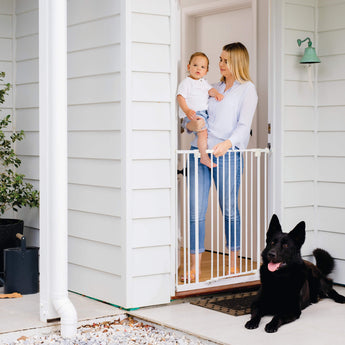 Easy Fit Baby Gate | Extra Tall | 0.82m W x 0.91m H - White - Perma Child Safety