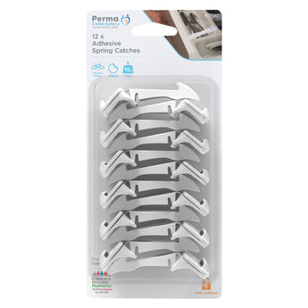 Adhesive Spring Catches - Standard | 12 Pack - Perma Child Safety