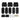 Retractable Baby Gate (New) - Wall Mounting Set - Black - Perma Child Safety