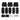 Retractable Baby Gate (New) - Wall Mounting Set - Black - Perma Child Safety