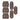 Retractable Baby Gate (New) Spacer Kit - 3 Pack - Brown - Perma Child Safety