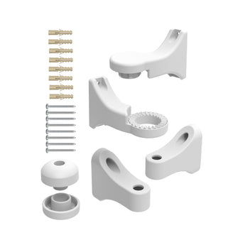 Ultimate 3-in-1 Playpen & Extra Wide Barrier - Wall Mounting Kit - White - Perma Child Safety