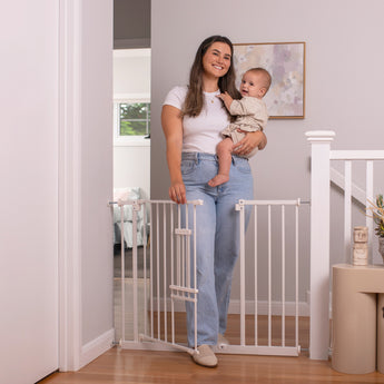 Easy Fit Pet Gate | Extra Wide | 1.12 m W x 0.76m H - White - Perma Child Safety
