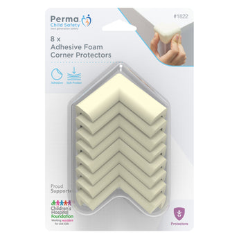 Adhesive Foam Corner Protectors - 8 Pack - Perma Child Safety