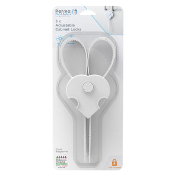 Adjustable Cabinet Locks - 3 Pack - Perma Child Safety