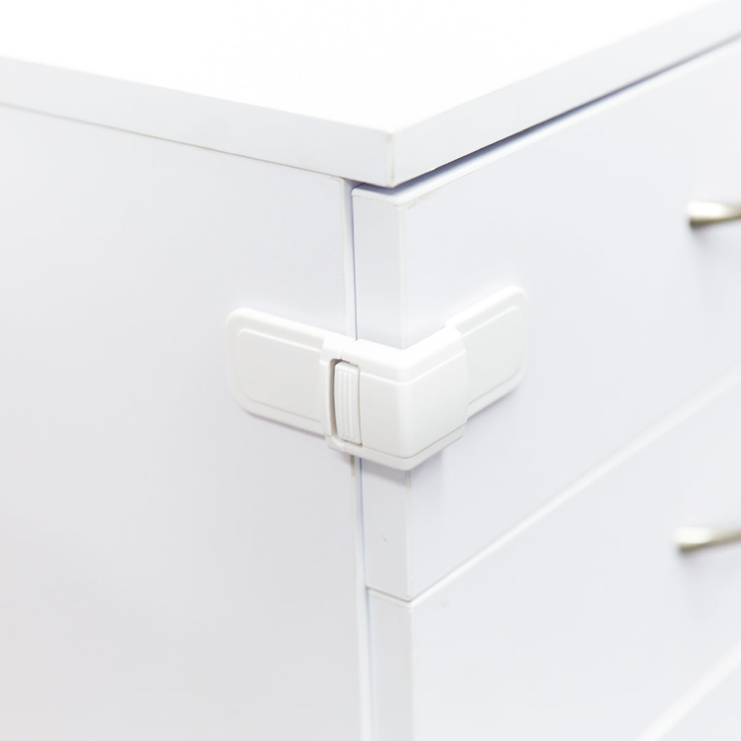Adhesive Corner Drawer Locks Perma Child Safety AU
