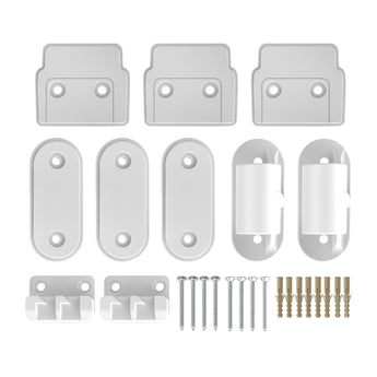 Retractable Baby Gate (New) - Wall Mounting Set - White - Perma Child Safety