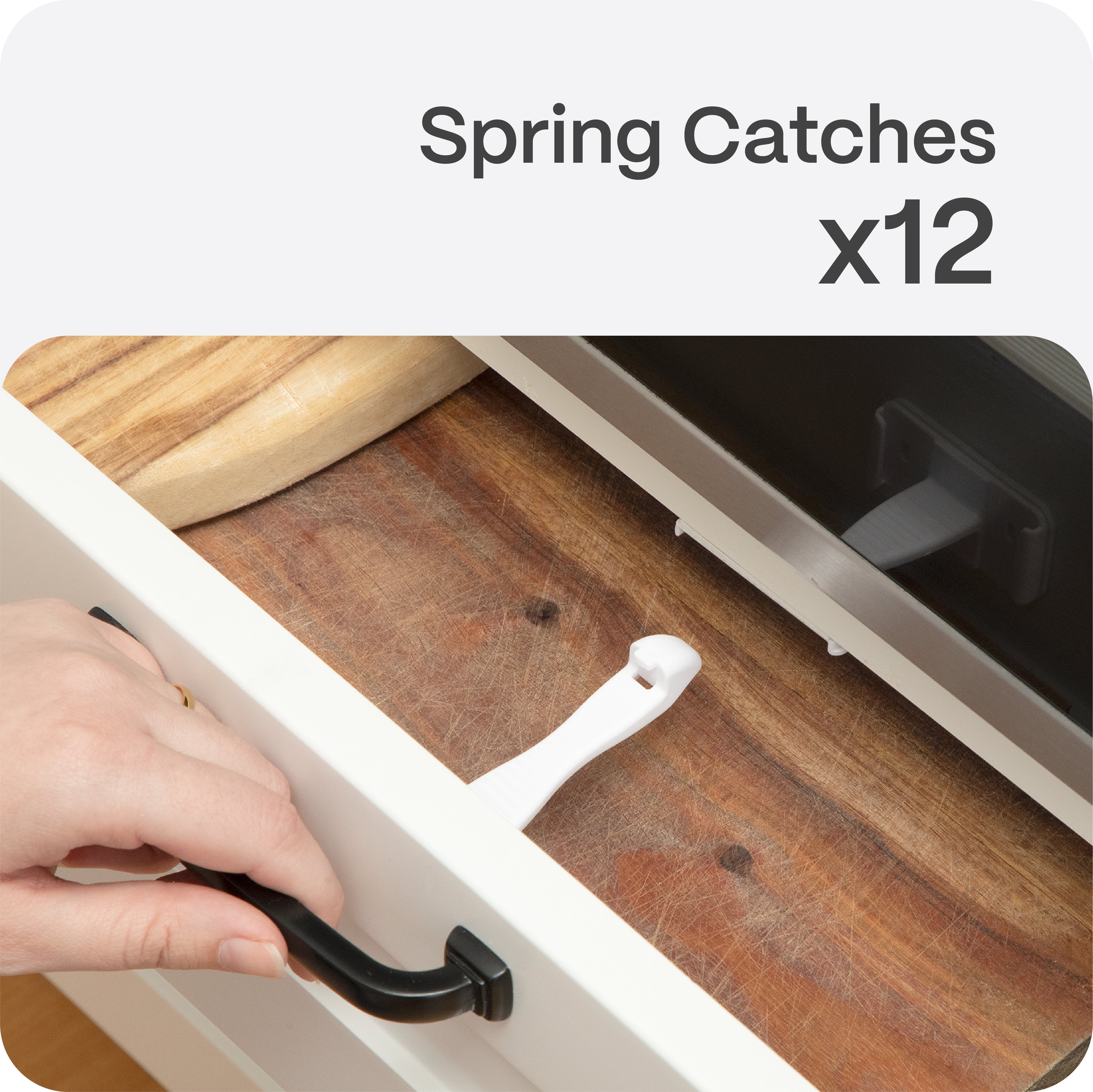 Small Spring Catch Adhesive Spring Catches | 2nd Gen – Perma Child Safety AU
