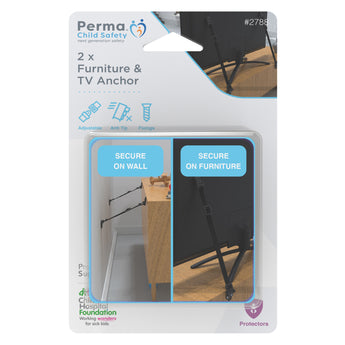 Adjustable Furniture & TV Anchor - 2 Pack - Perma Child Safety