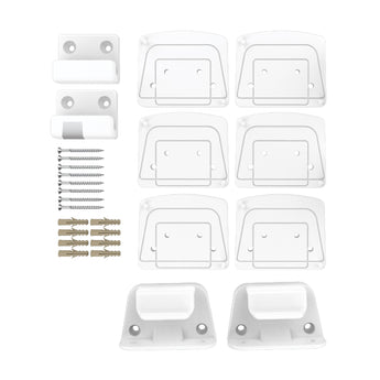 Retractable Baby Gate Wall Mounting Set - White / B - Perma Child Safety